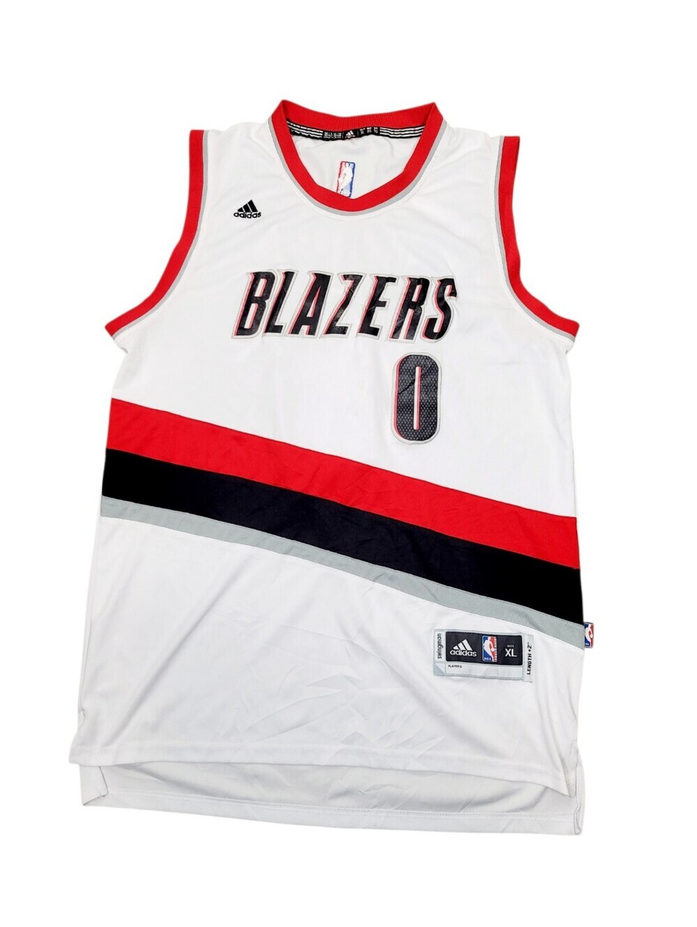 Adidas NBA Portland Trail Blazers Damian Lillard #0 Home Jersey Size: XL